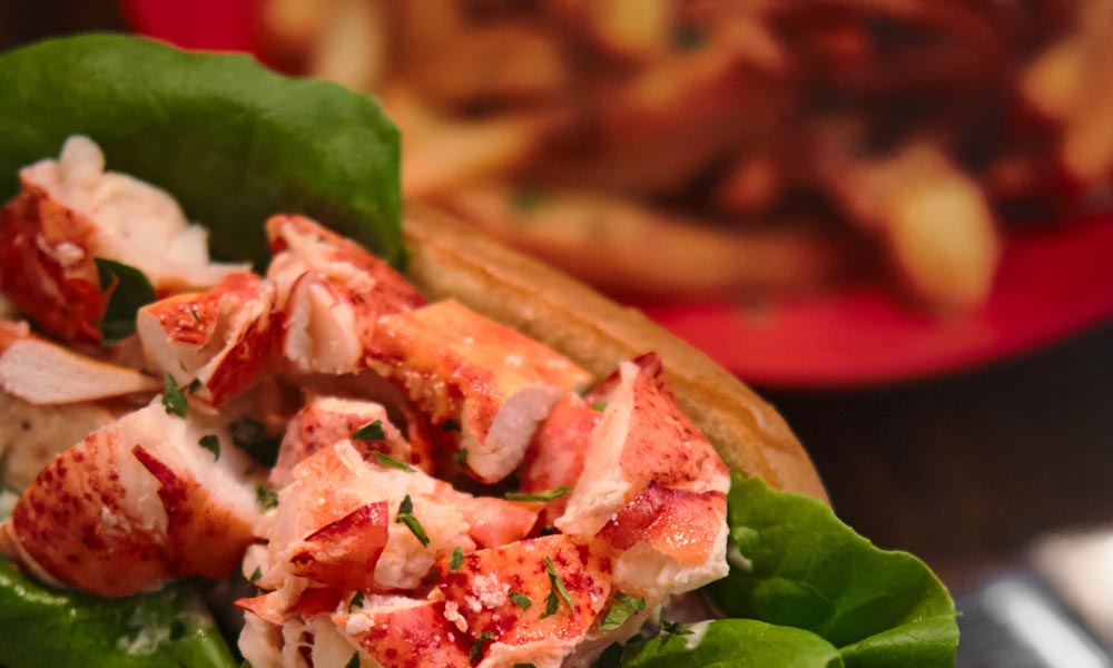 Lobster Roll at Le Polisson Restaurant in Old Montreal